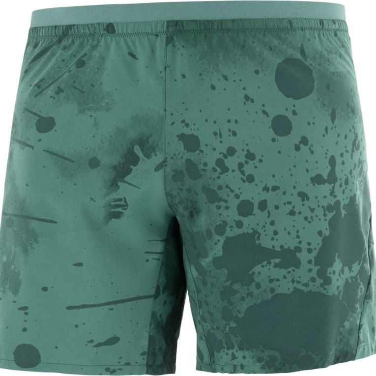 Calções Salomon Cross 7'' No Liner Masculino Verdes | PT G27895